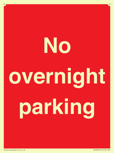 No overnight parking